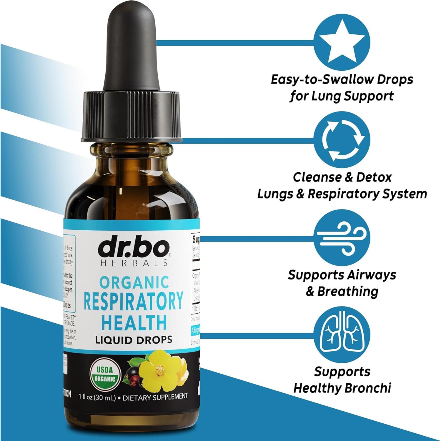 Gotas Detox de Pulmón Dr. BO 30 ml - Suplemento Respiratorio Orgánico
