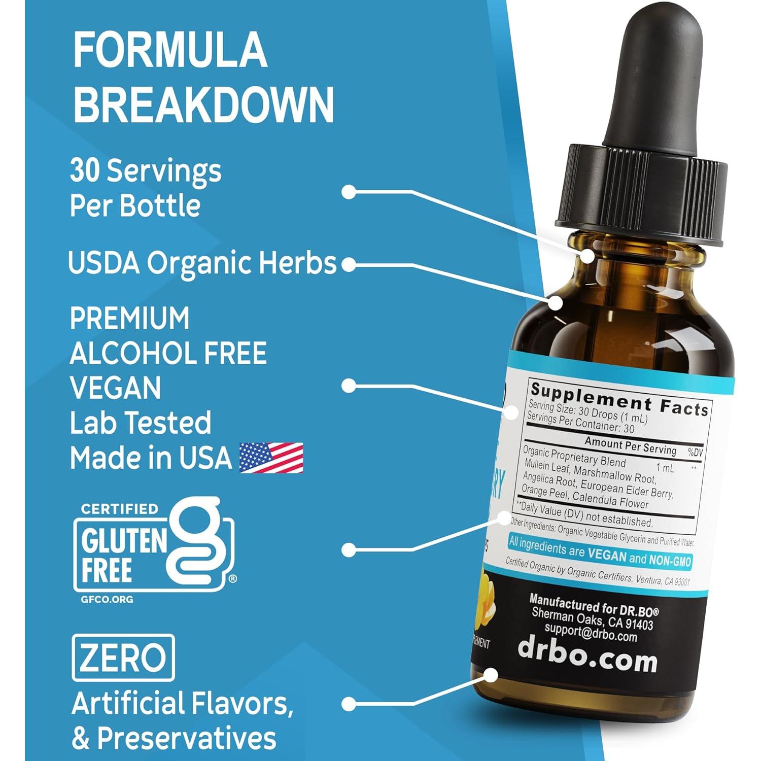 Gotas Detox de Pulmón Dr. BO 30 ml - Suplemento Respiratorio Orgánico