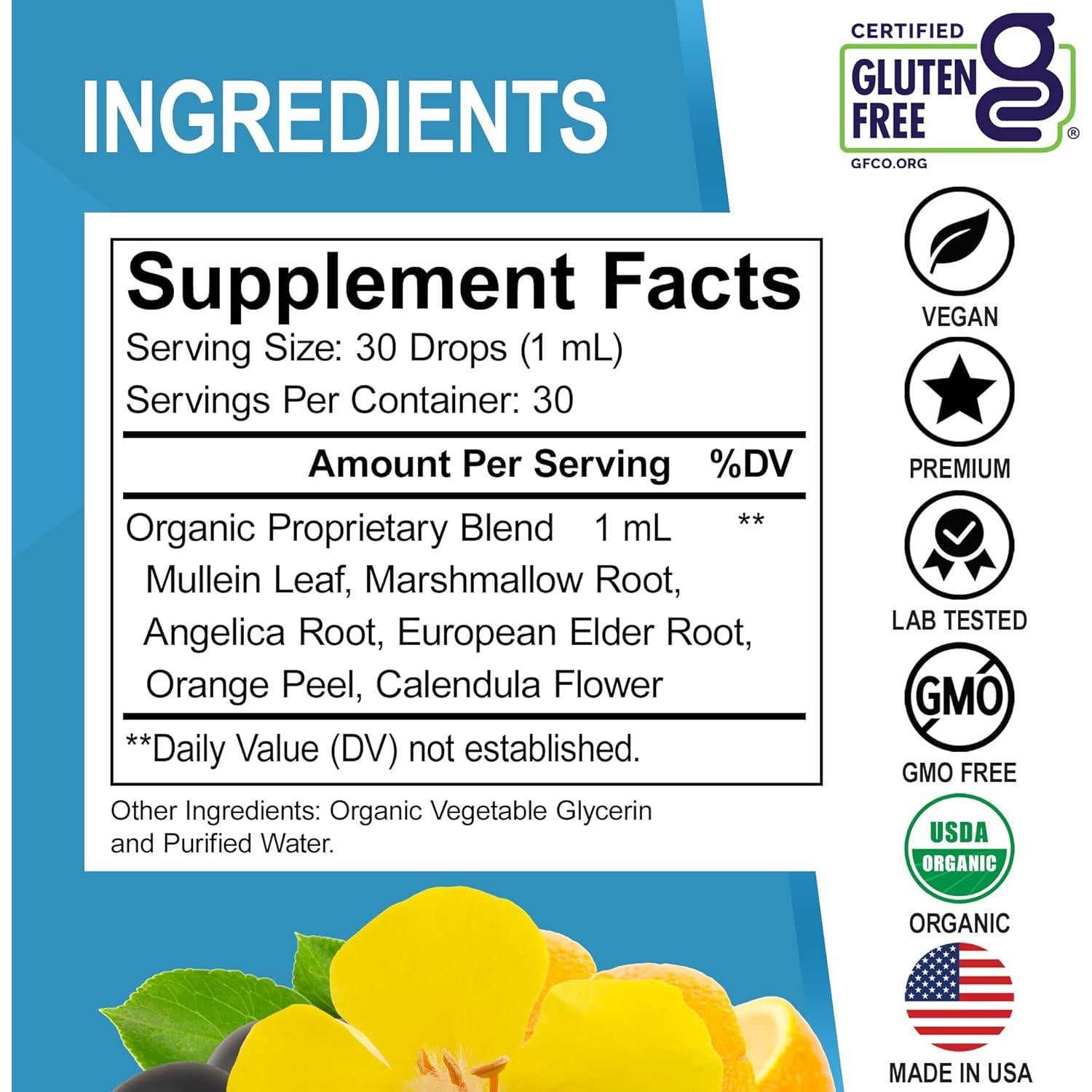 Gotas Detox de Pulmón Dr. BO 30 ml - Suplemento Respiratorio Orgánico