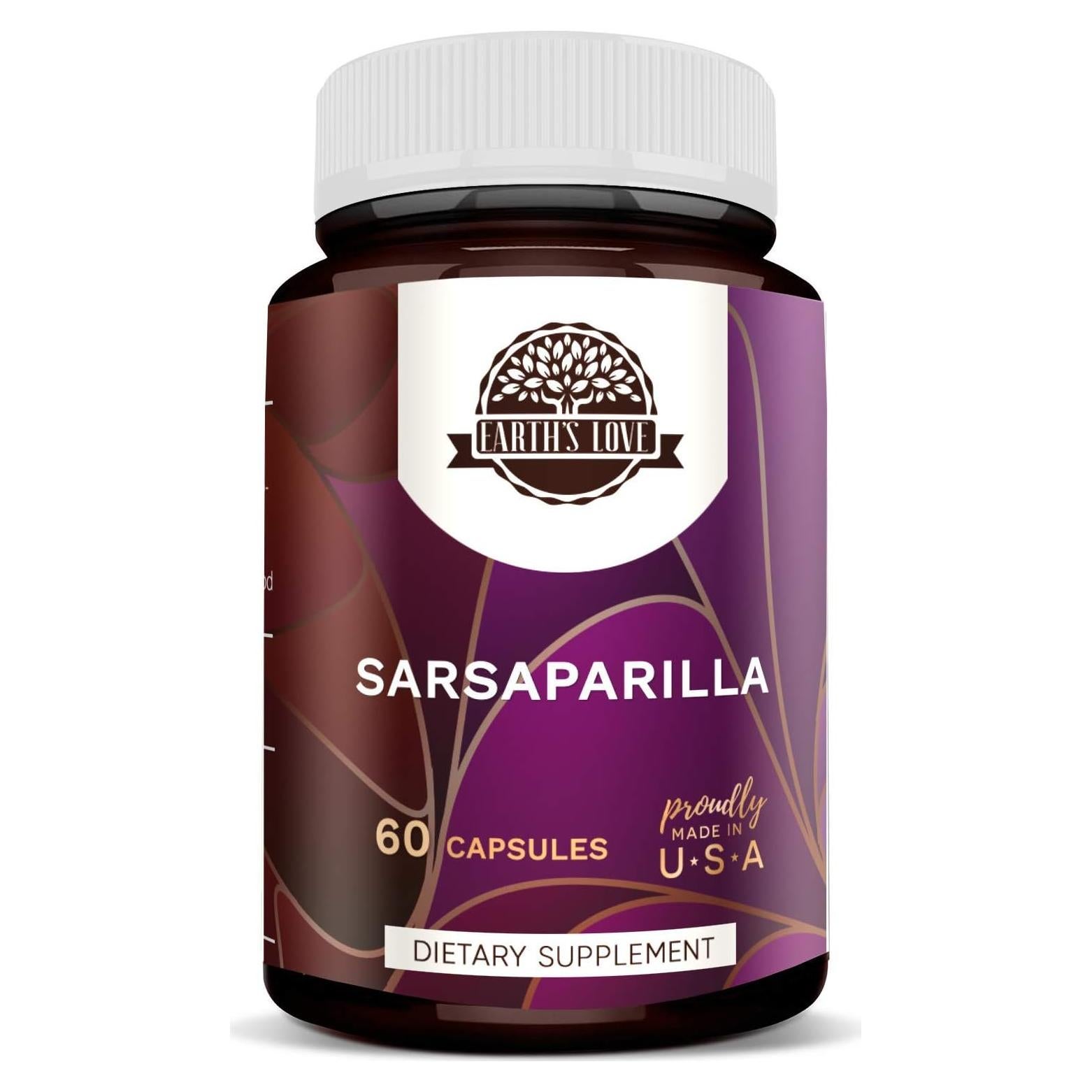 Cápsulas de Sarsaparilla HerbEra 60 unidades 500 mg 100% Natural