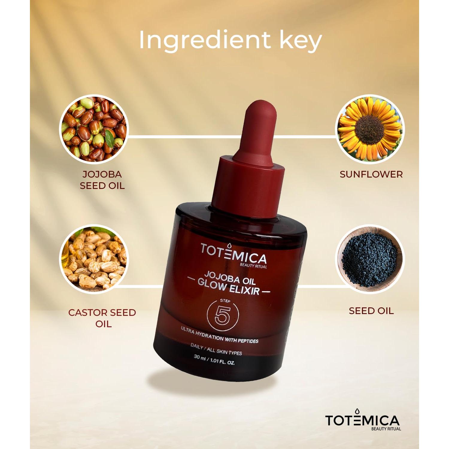 Aceite de Jojoba Orgánico Totemica 30 ml - Hidratante Facial y Corporal