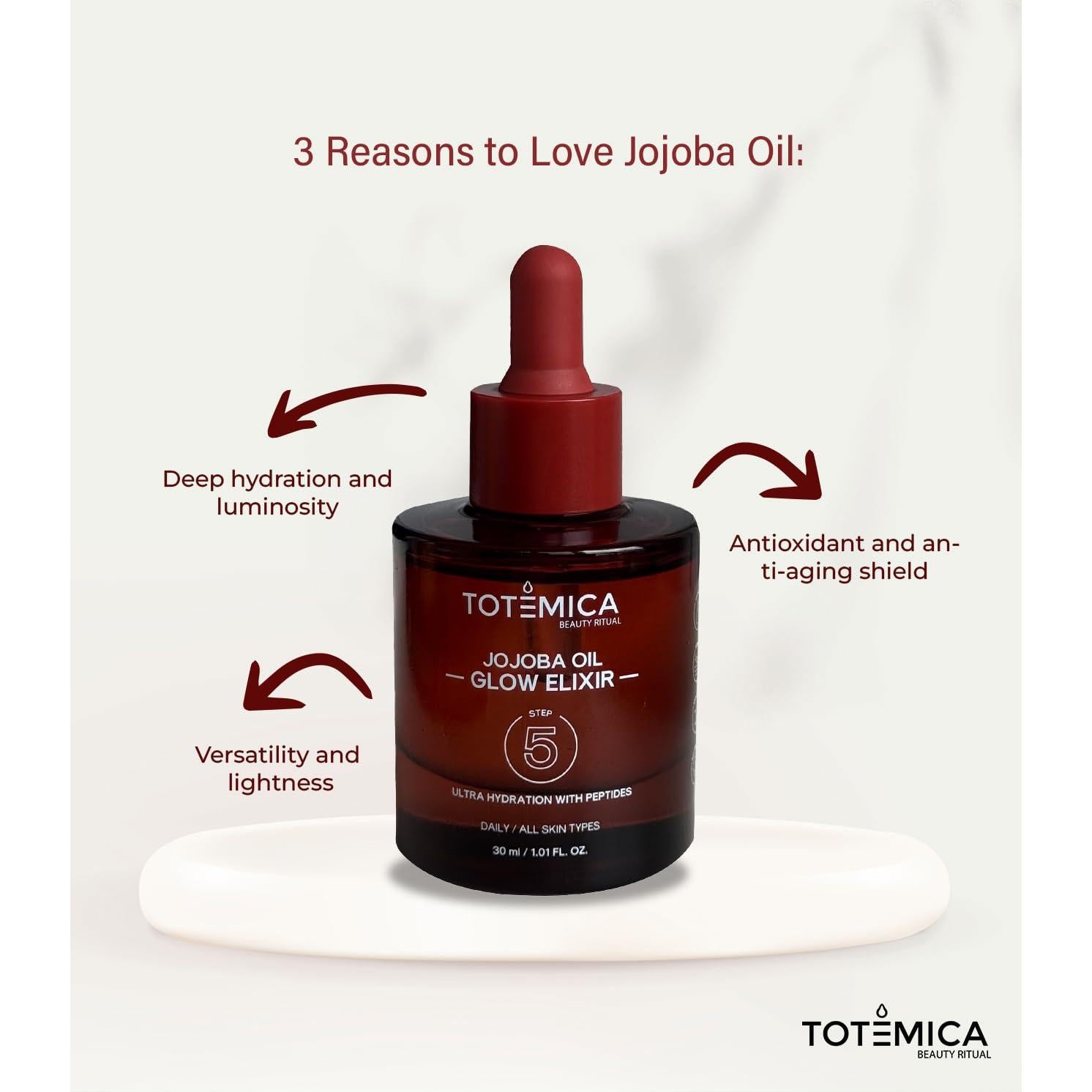 Aceite de Jojoba Orgánico Totemica 30 ml - Hidratante Facial y Corporal