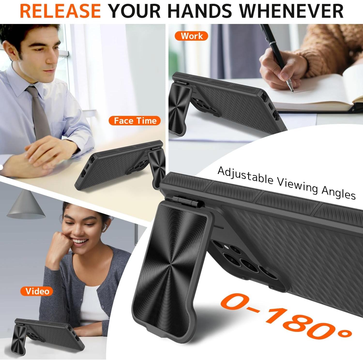 Funda NINKI para Samsung Galaxy S25 Ultra 5G con Soporte y Lente