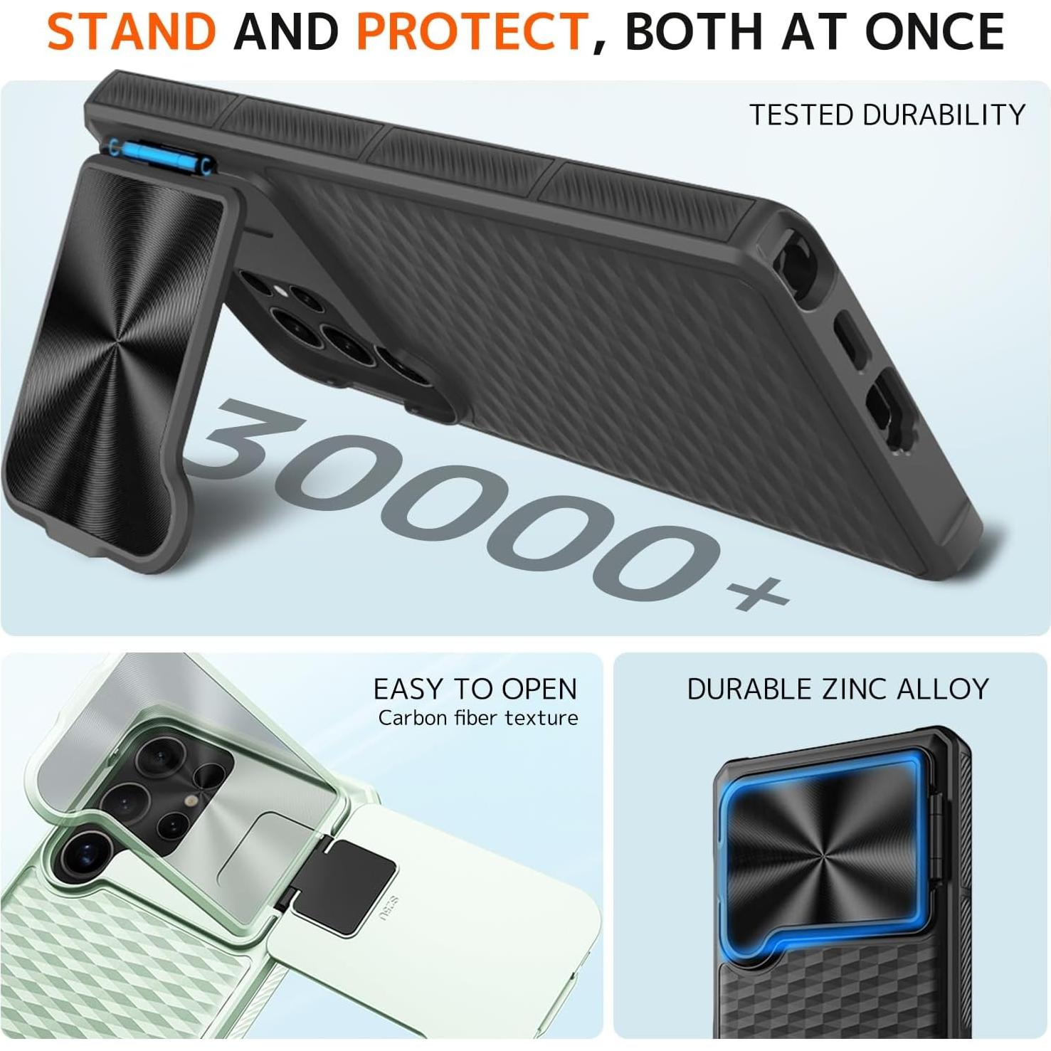 Funda NINKI para Samsung Galaxy S25 Ultra 5G con Soporte y Lente