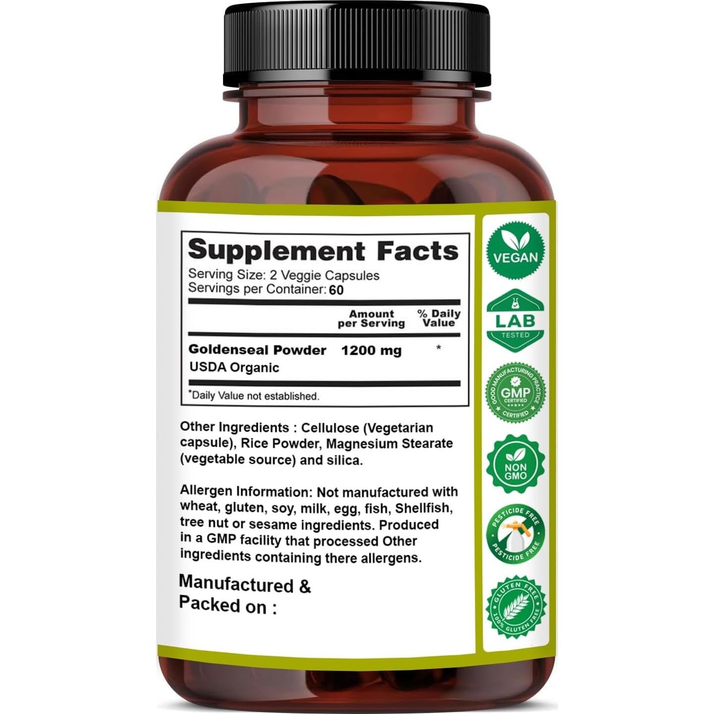 Cápsulas de raíz de sello de oro Naturfi 90 unidades orgánico