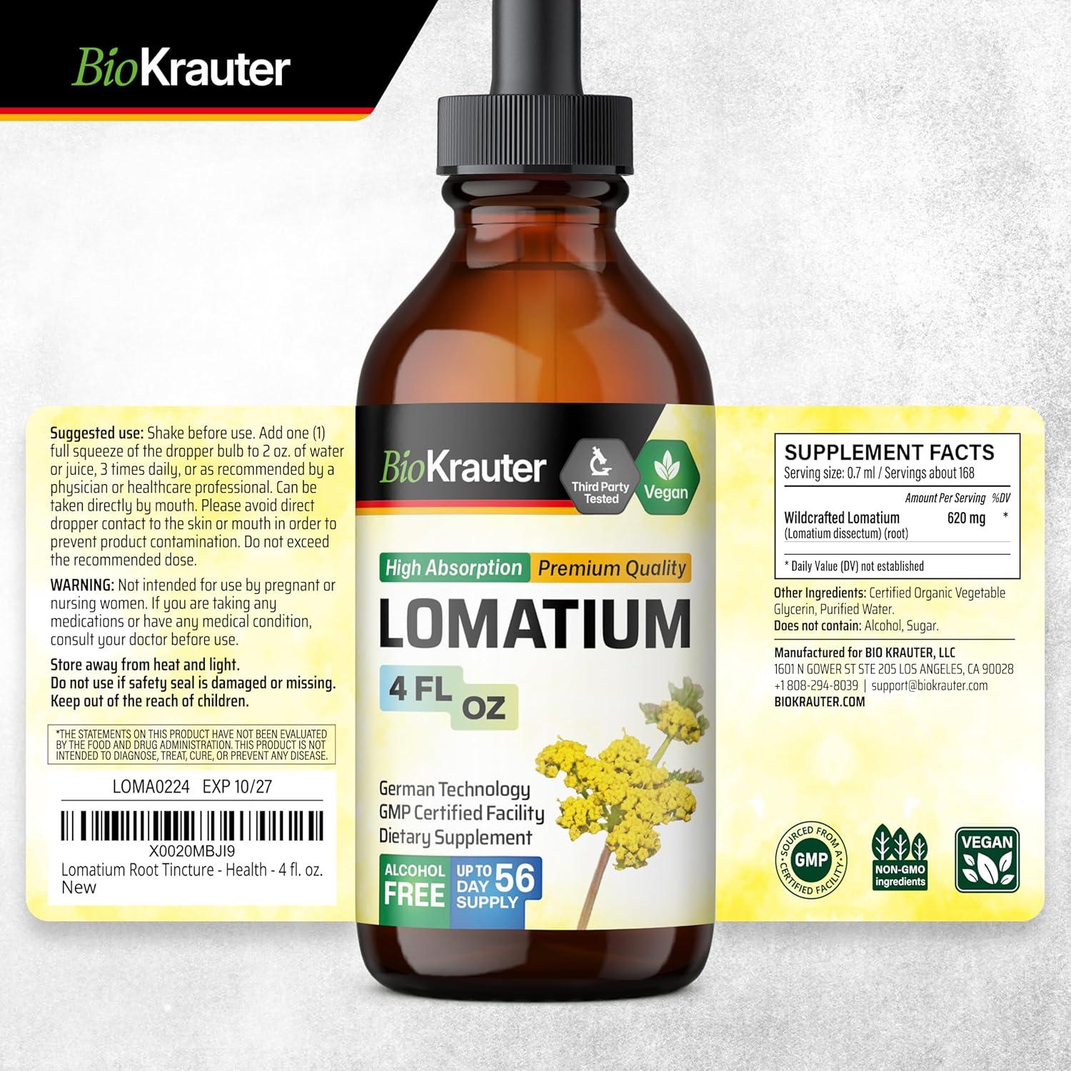 Tintura Vegana Lomatium y Goldenseal BioKrauter 118 ml