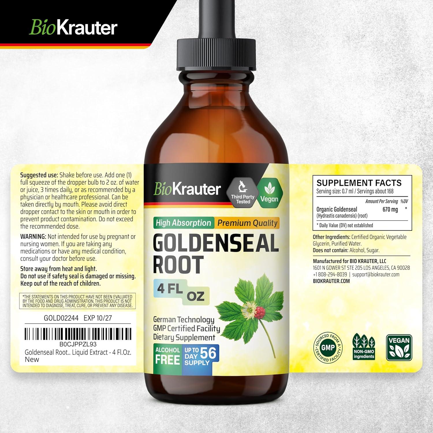 Tintura Vegana Lomatium y Goldenseal BioKrauter 118 ml