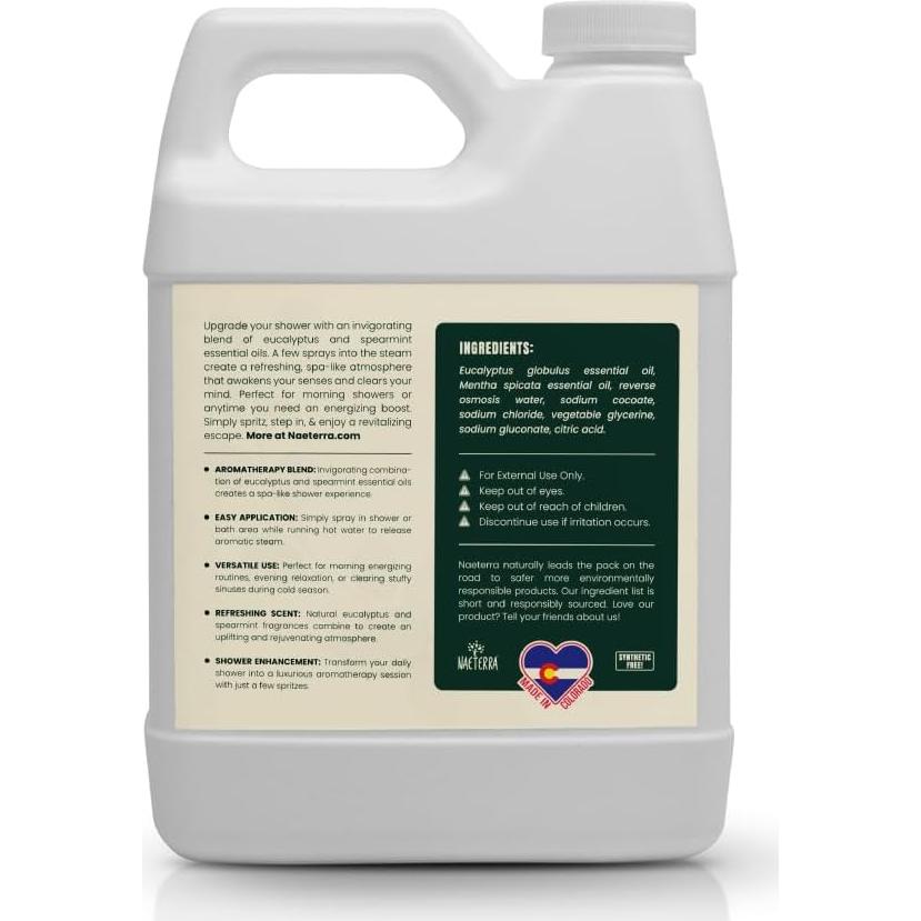 Spray de Ducha Aromaterapia Naeterra 40oz Eucalipto y Menta