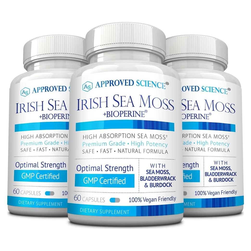 Suplemento Musgo Marino Irlandés Approved Science 180 Cápsulas