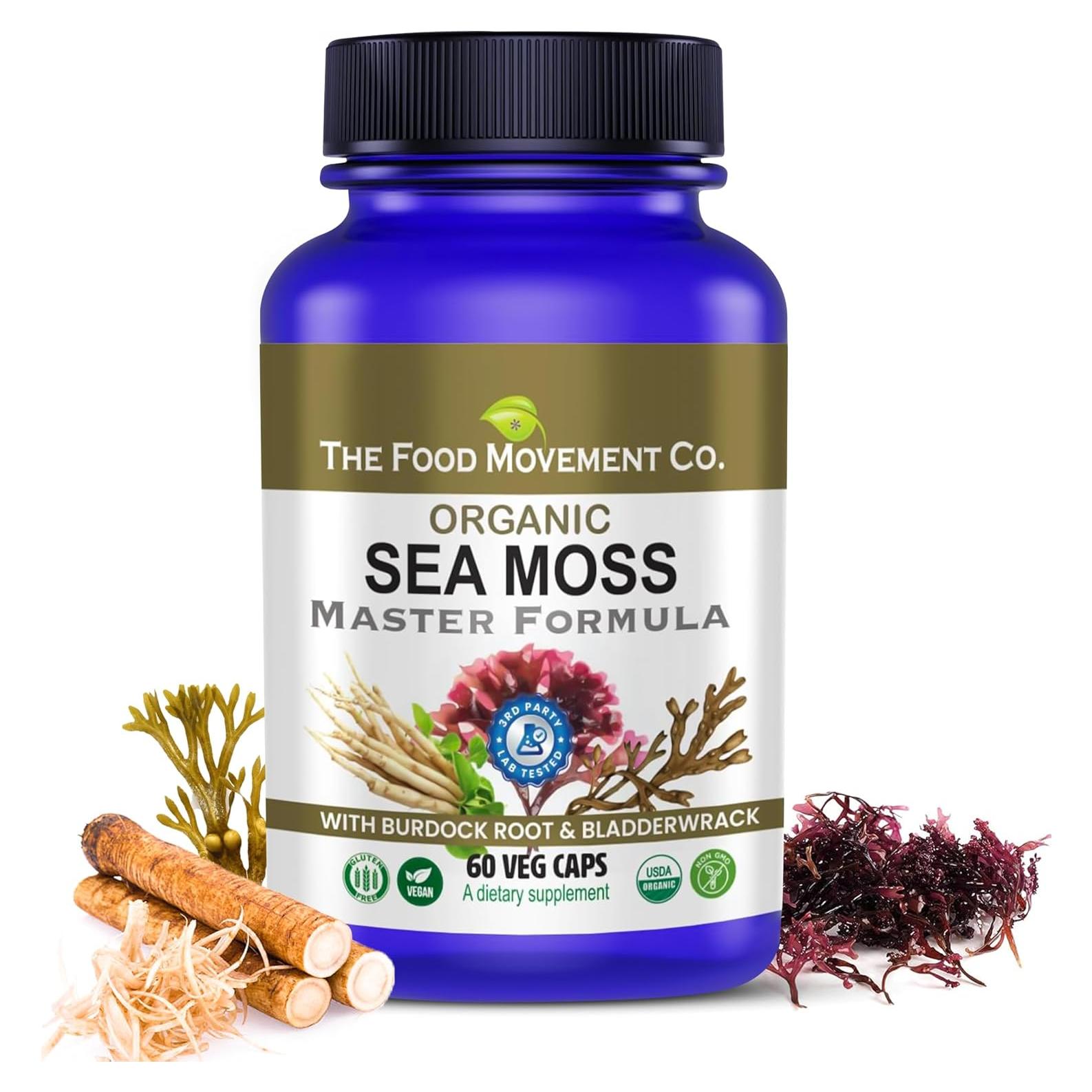 Suplemento Orgánico Vegano La Movimiento de Alimentos 60 Cápsulas