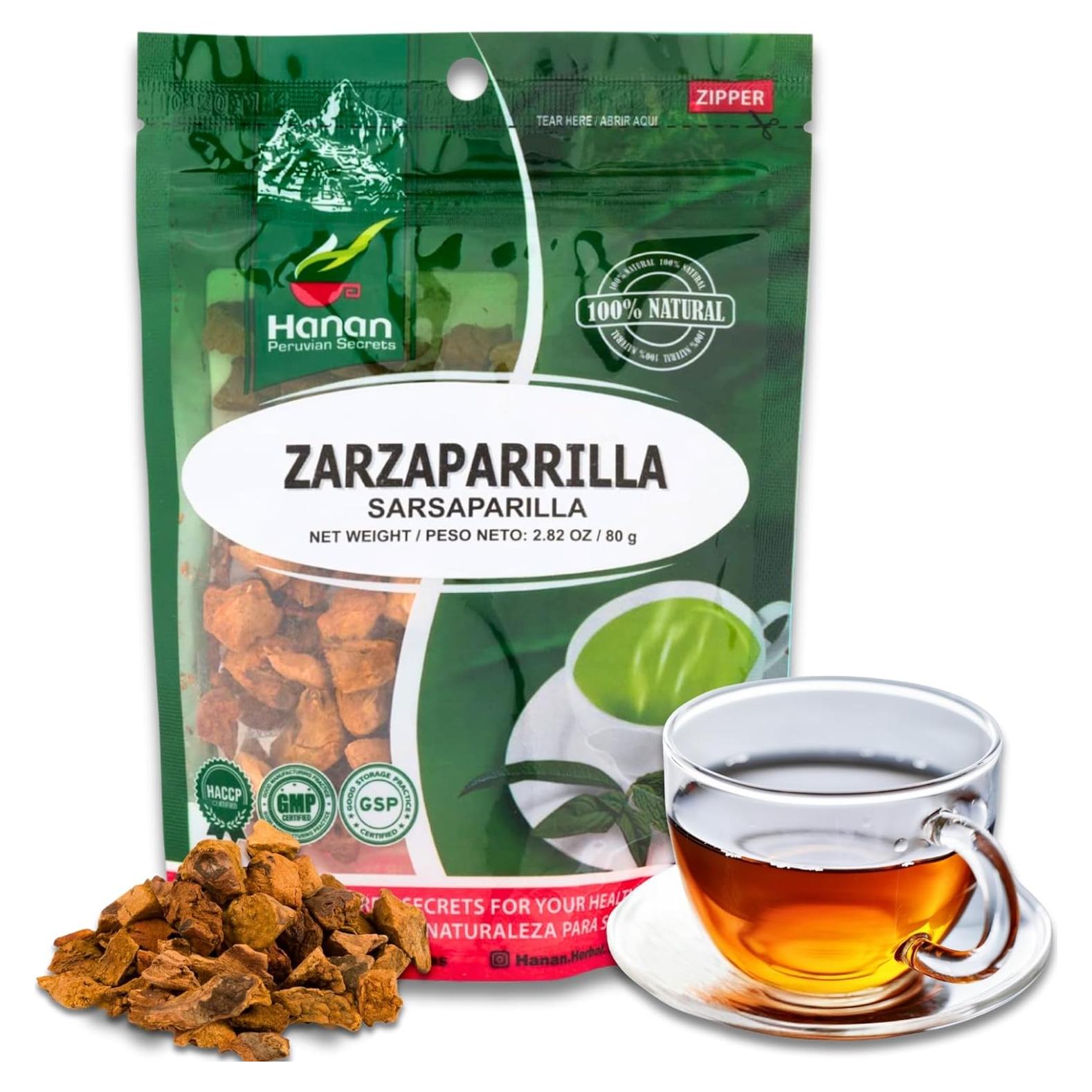 Té de Zarzaparrilla Hanan FitoPeru 80 g - Hoja Suelta Natural