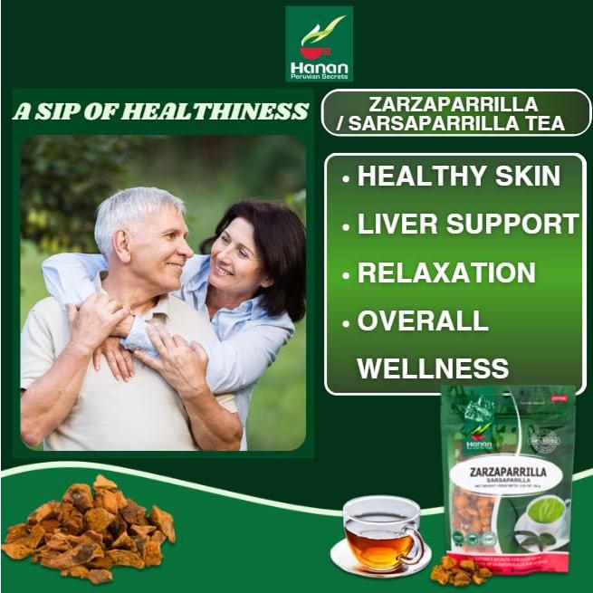 Té de Zarzaparrilla Hanan FitoPeru 80 g - Hoja Suelta Natural