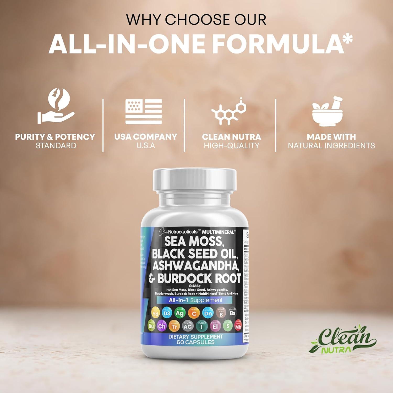 Suplemento Clean Nutraceuticals Musgo Marino 15 Ingredientes