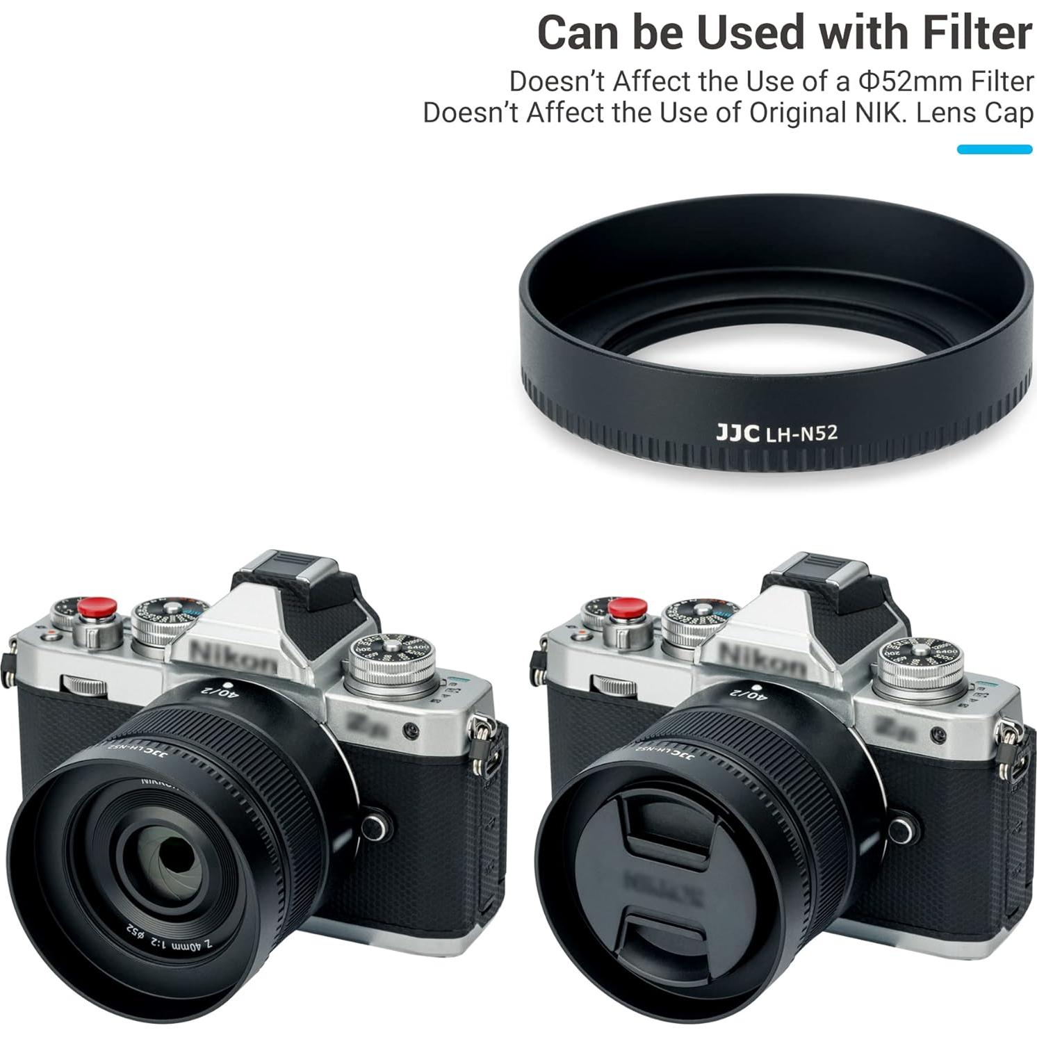 Sombrero de Lente JJC para Nikon NIKKOR Z 40mm y 28mm