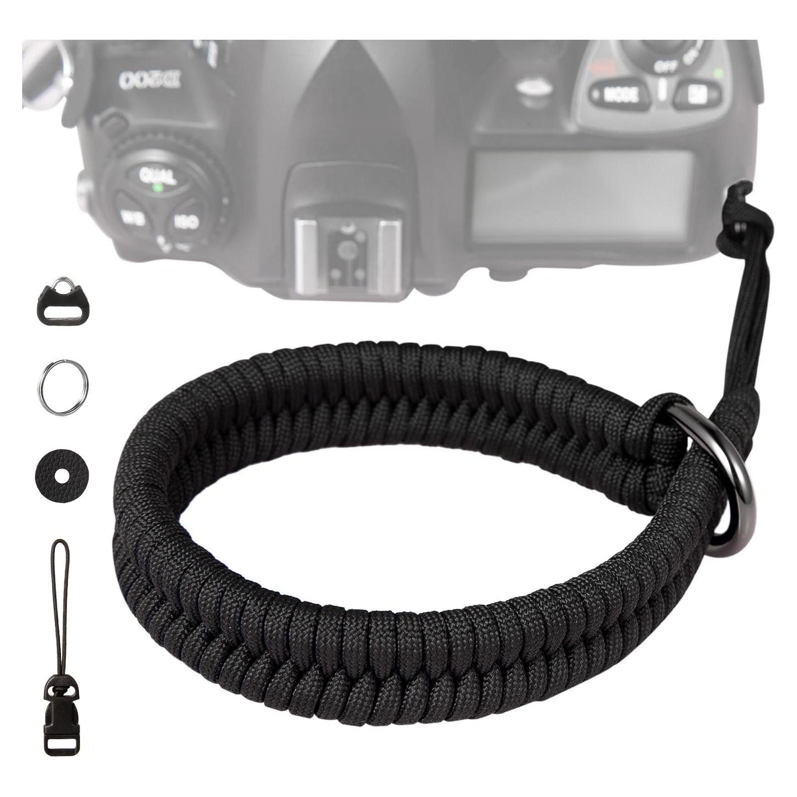 Correa de Muñeca para Cámara TAKHRWOD Ajustable Nylon Negro