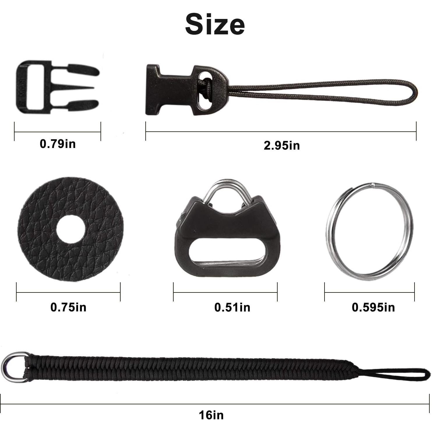 Correa de Muñeca para Cámara TAKHRWOD Ajustable Nylon Negro