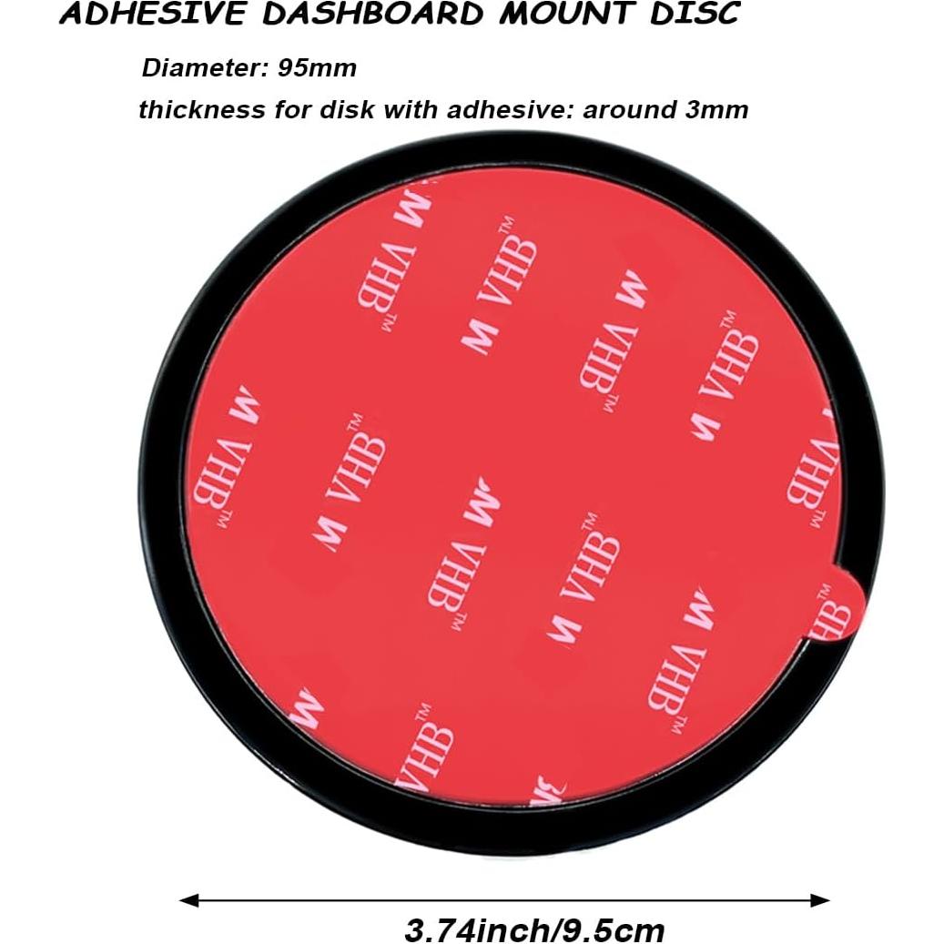 Paquete de 2 Discos de Montaje Adhesivos 95mm AYWFEY