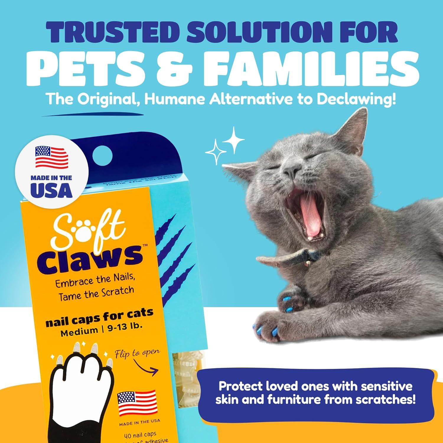 Soft Claws Capuchones para Uñas de Gato Mediano Púrpura