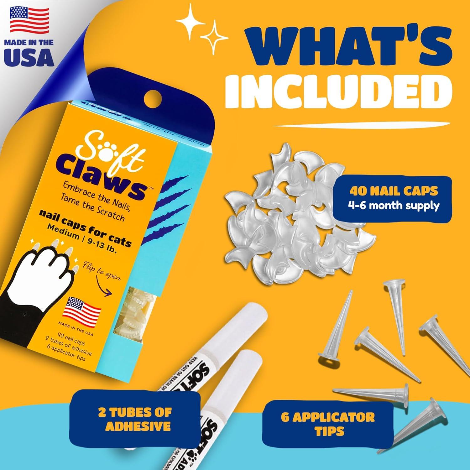 Soft Claws Capuchones para Uñas de Gato Mediano Púrpura