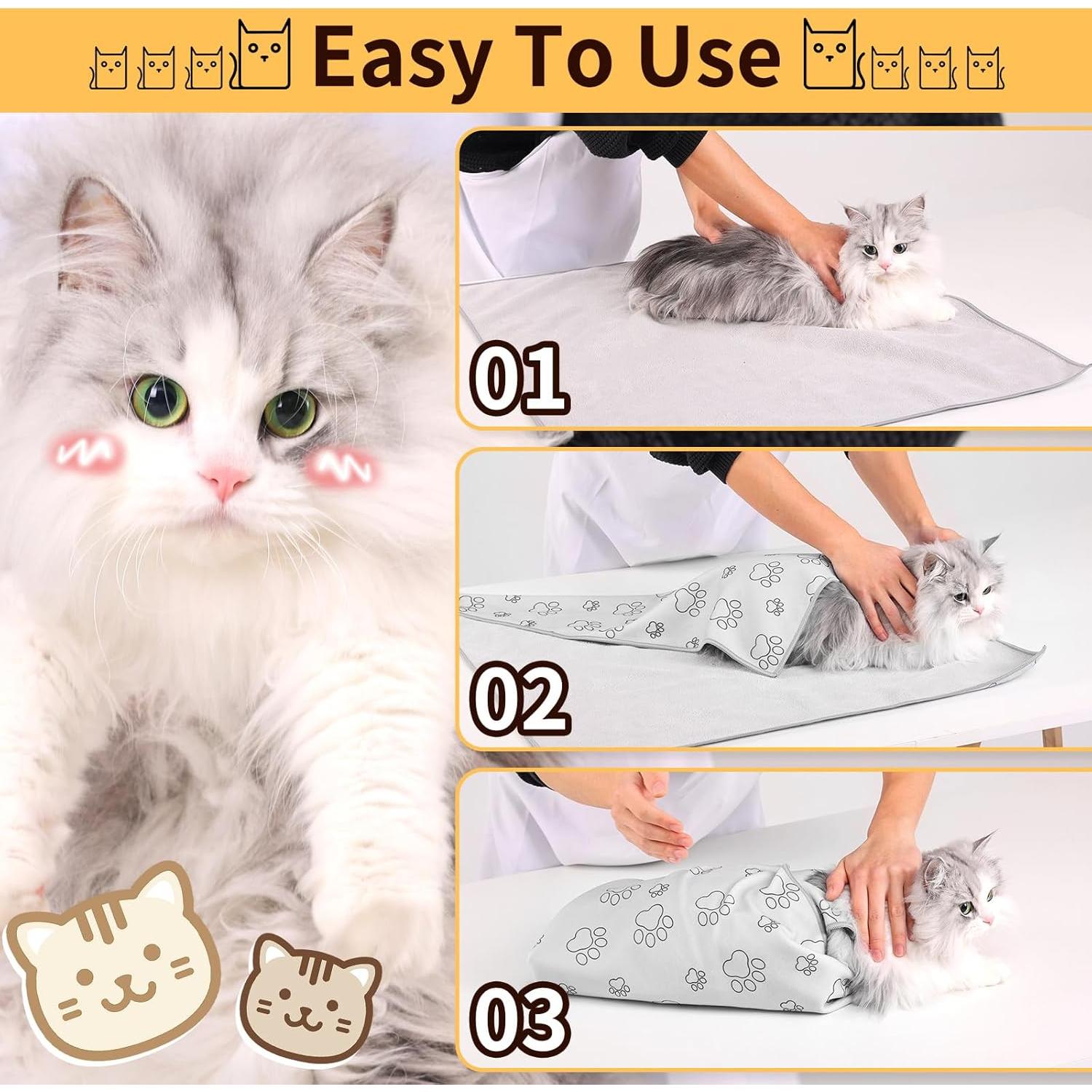 Envoltura Autoadhesiva para Gatos Turesmith 70x70 cm Gris Claro