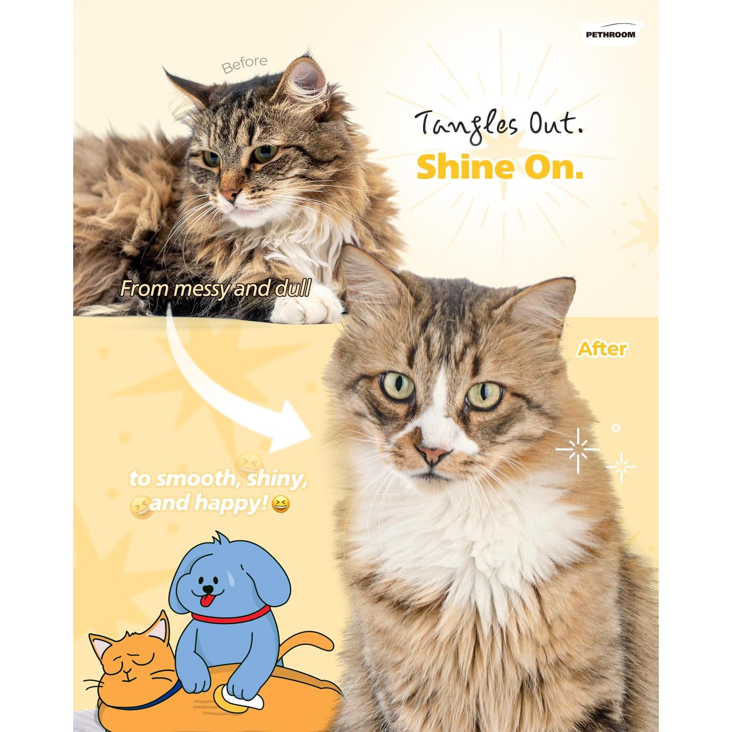 Cepillo de Acicalamiento Suave BMSMILE para Gatos y Perros