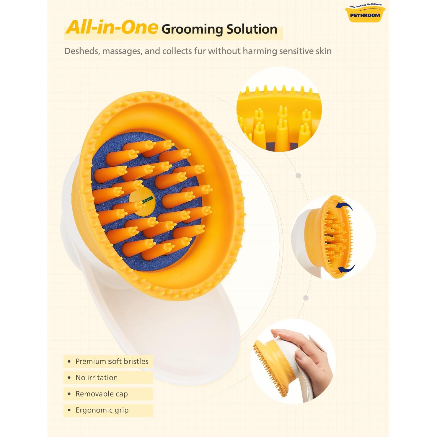 Cepillo de Acicalamiento Suave BMSMILE para Gatos y Perros