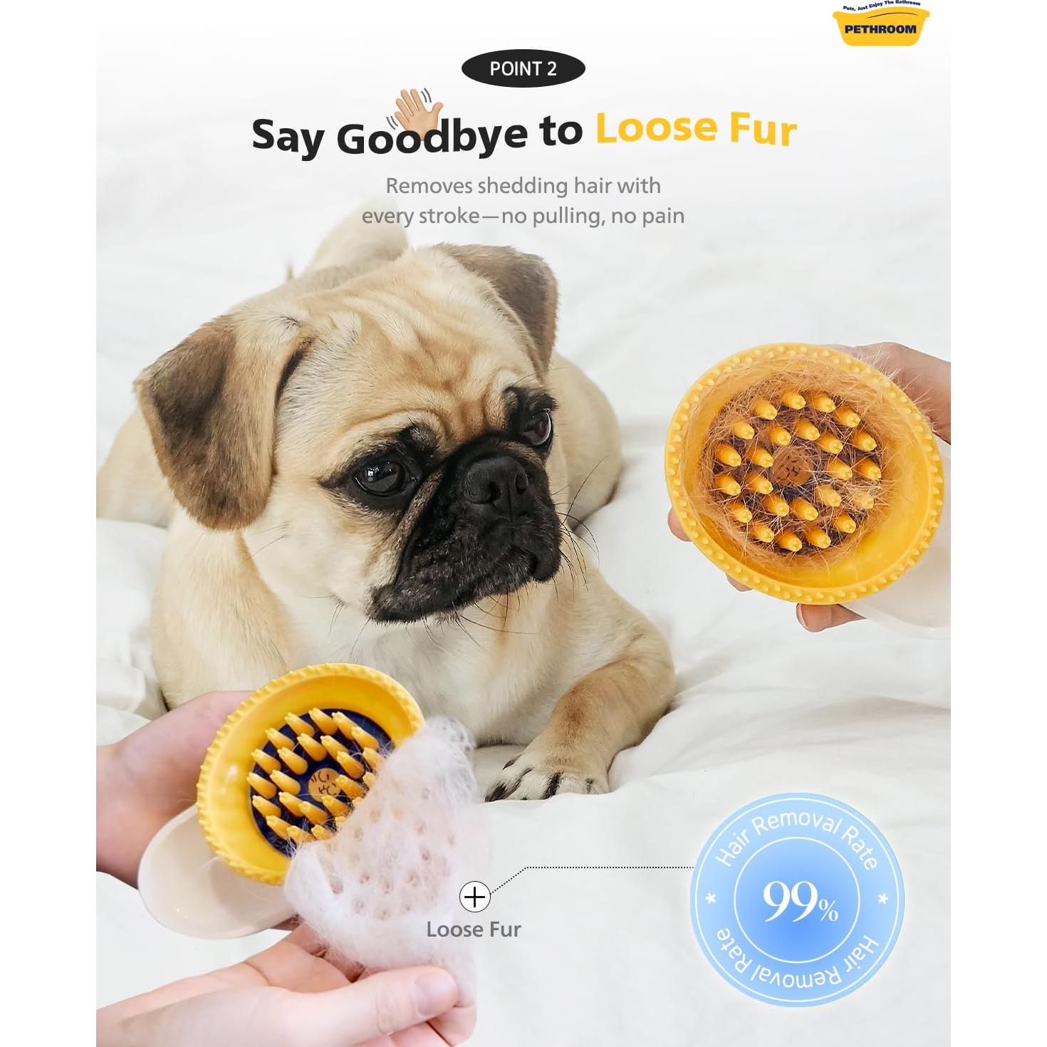 Cepillo de Acicalamiento Suave BMSMILE para Gatos y Perros