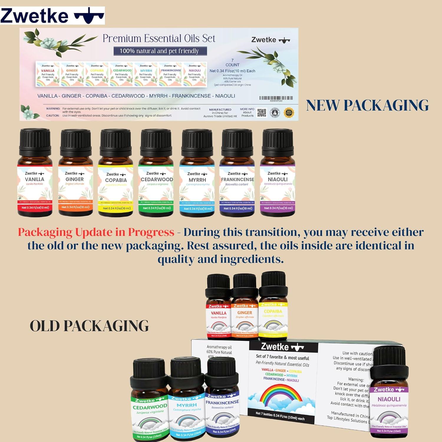 Juego de Aceites Esenciales Premium Zwetke - 7 Aromas Naturales