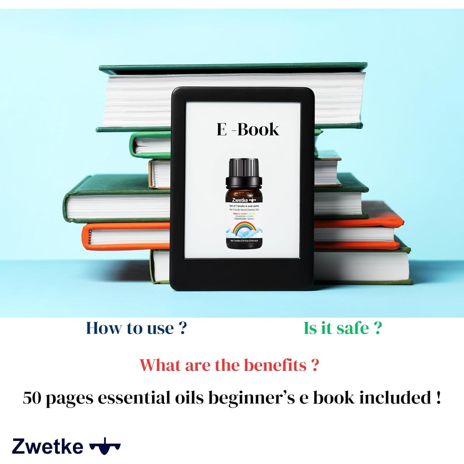 Juego de Aceites Esenciales Premium Zwetke - 7 Aromas Naturales