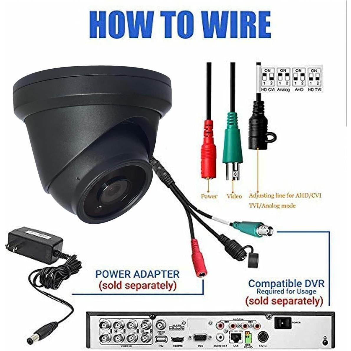 Cámara de Seguridad Domo Analógica 4MP Real HD, Visión Nocturna 20m