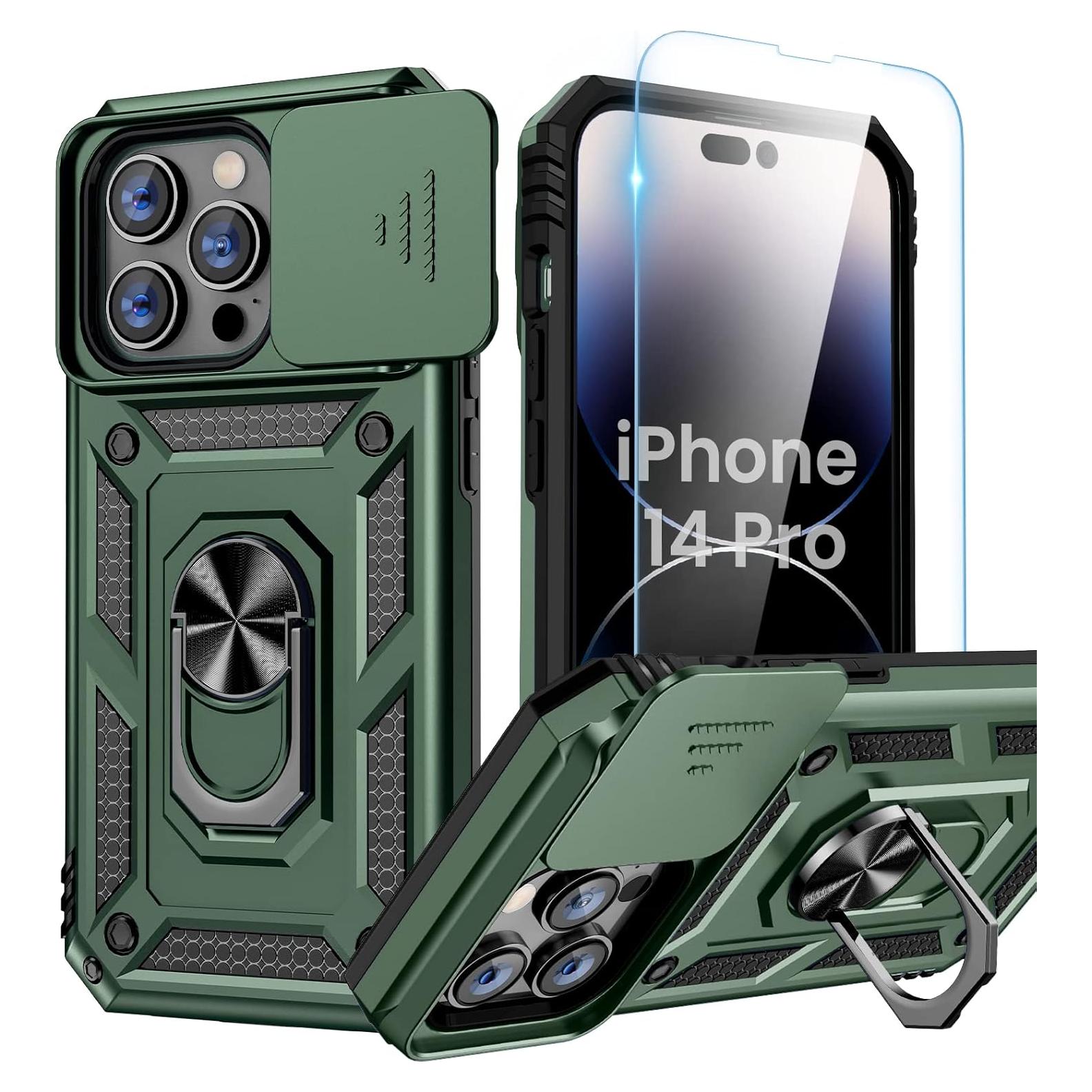 Funda Goton para iPhone 14 Pro con Protector de Pantalla Verde