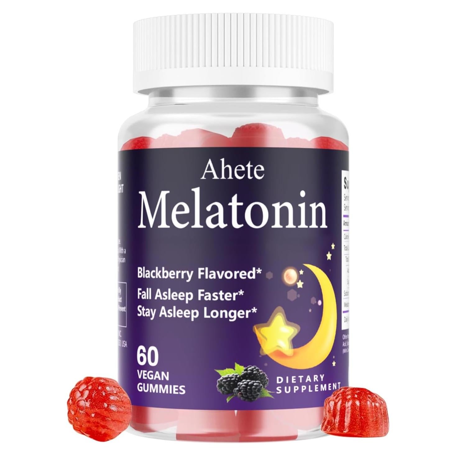 Gomitas de Melatonina 5mg Ahete Sabor Frambuesa 60 Unidades