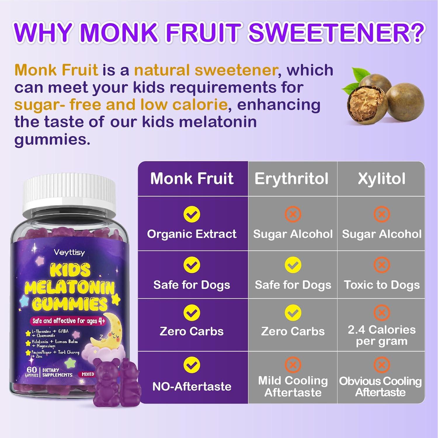 Gominolas de Melatonina para Niños Veyttisy 1mg Sabor Frutas Mixtas