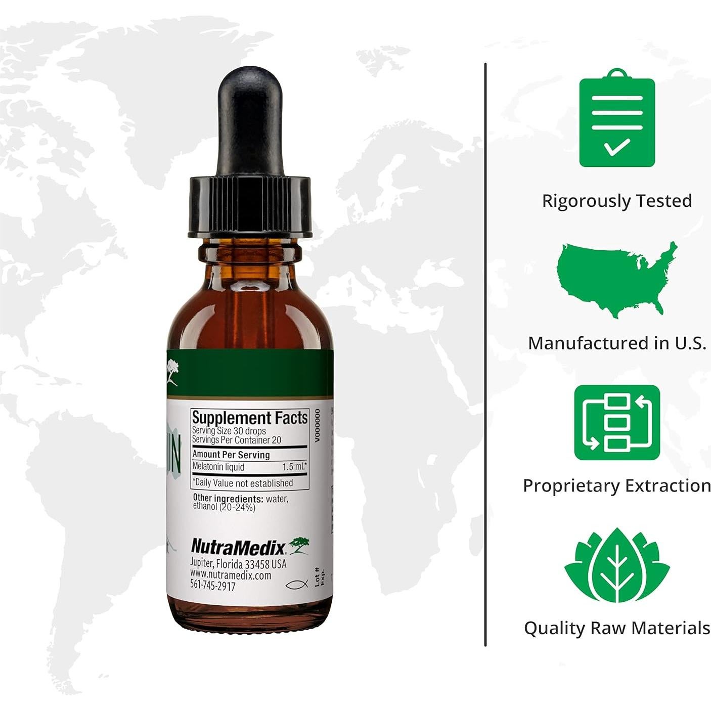 Gotas de Melatonina NutraMedix 30ml - Soporte Nocturno y Sueño