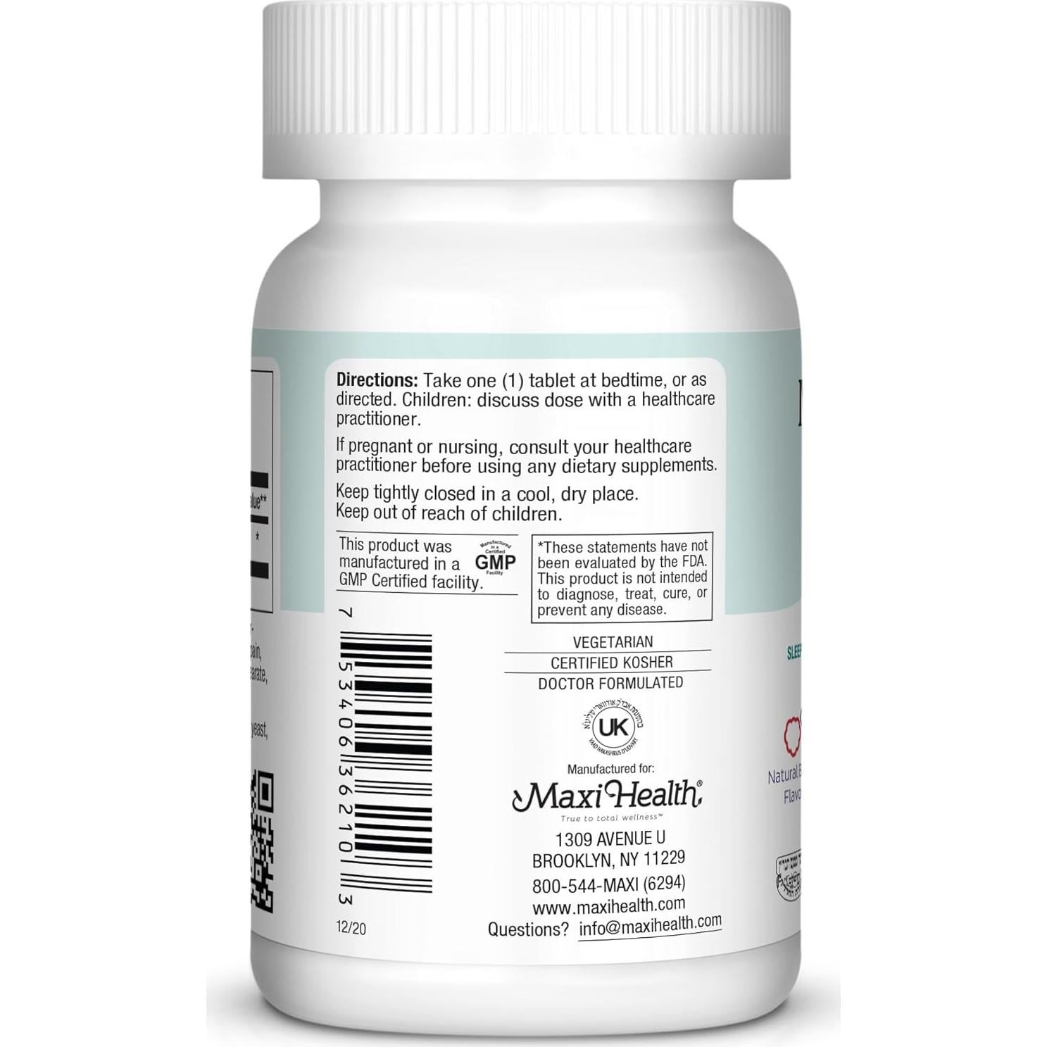 Melatonina Masticable 5mg Maxi Health - 100 Unidades Sabor Bayas