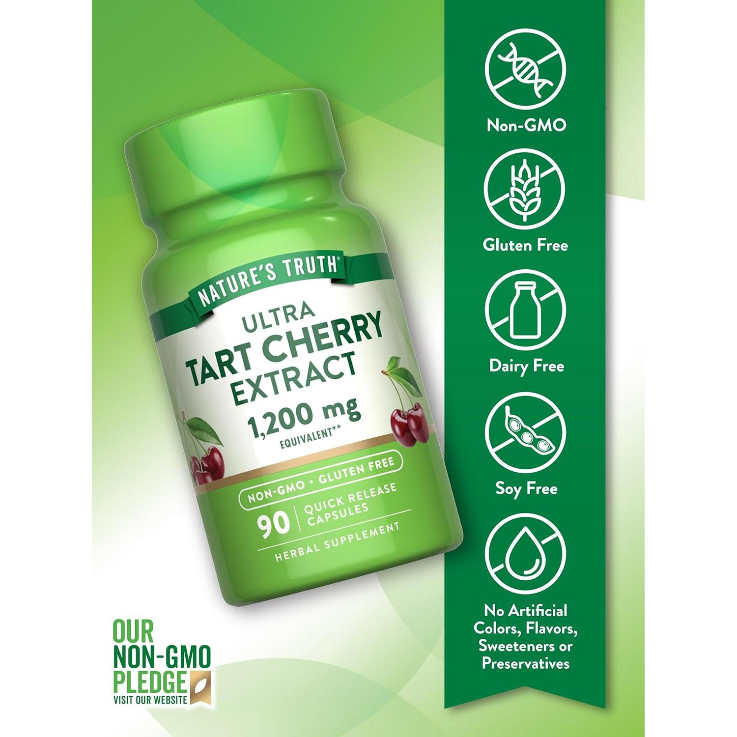 Extracto de Cereza Ácida Nature's Truth 1200 mg 90 Cápsulas