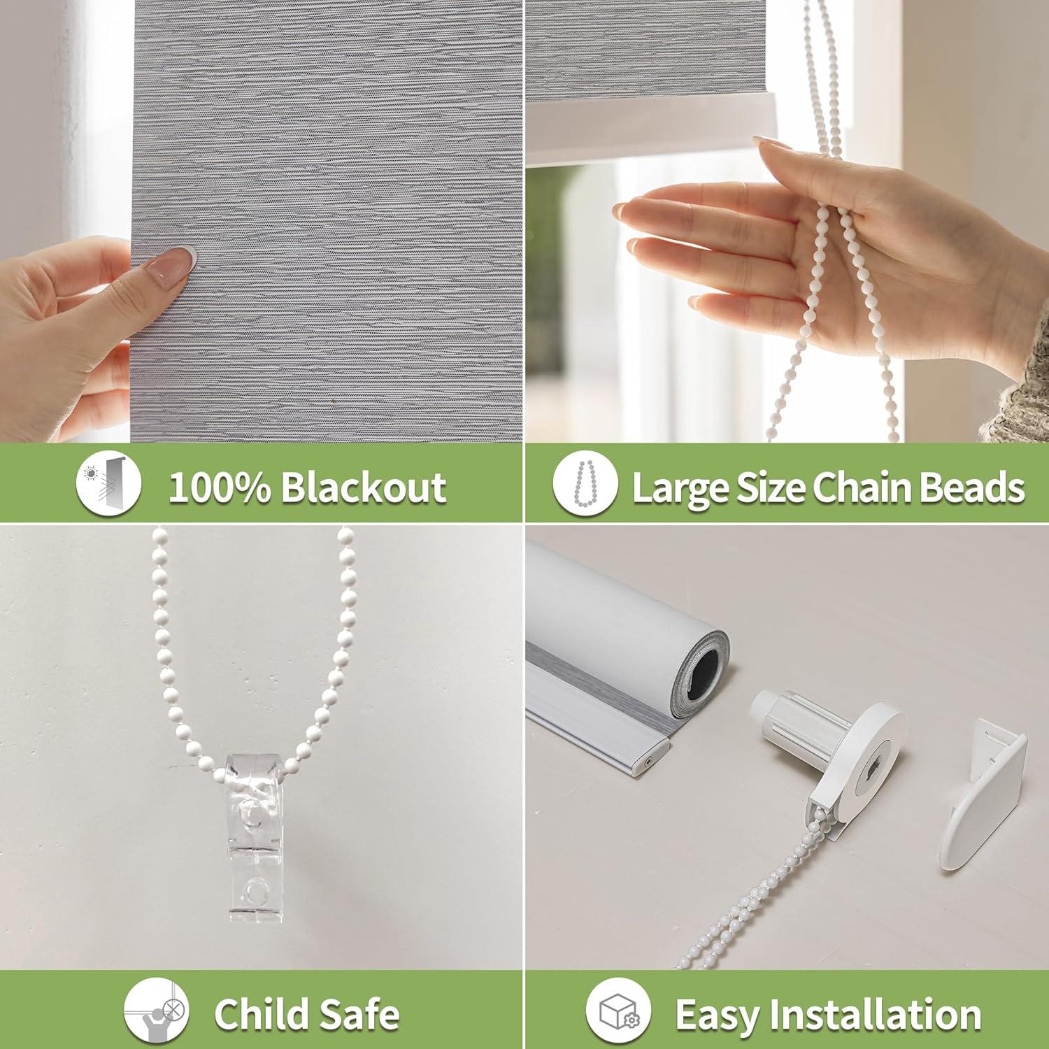 Cortina Roller Opaca Pesalco 58.42x182.88 cm Gris