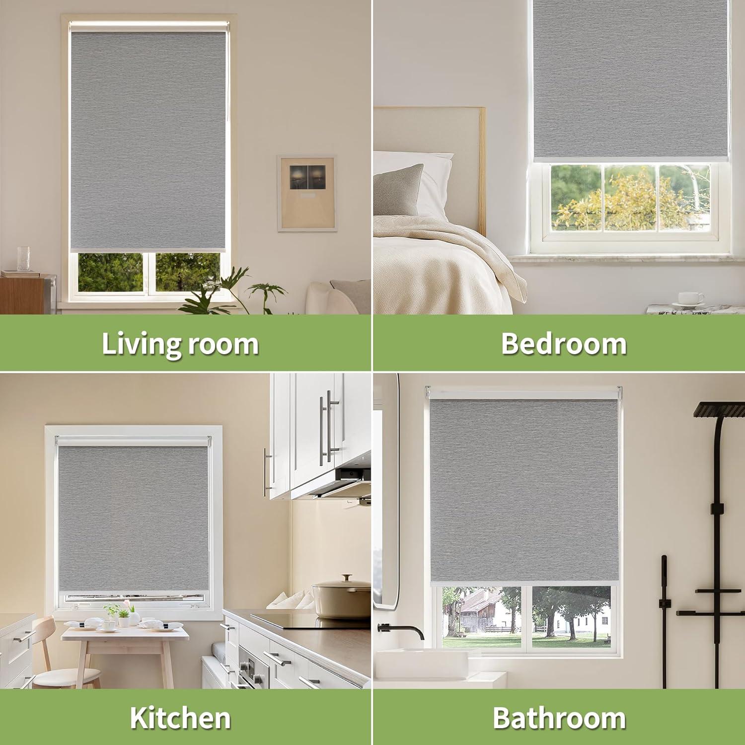 Cortina Roller Opaca Pesalco 58.42x182.88 cm Gris