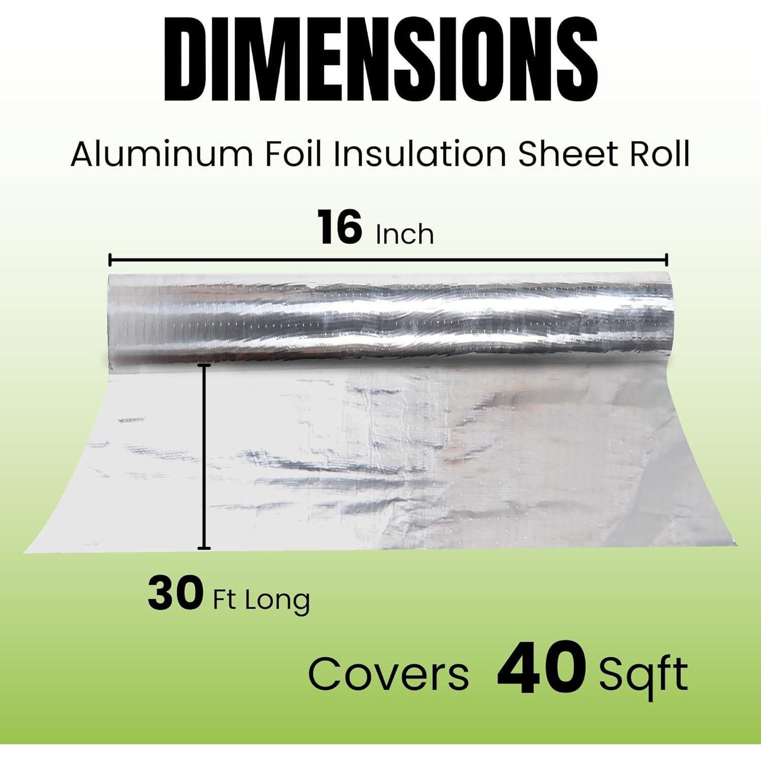 Rollo Aislamiento Reflectante Aluminio AyuHome 0.61 kg 480 m²