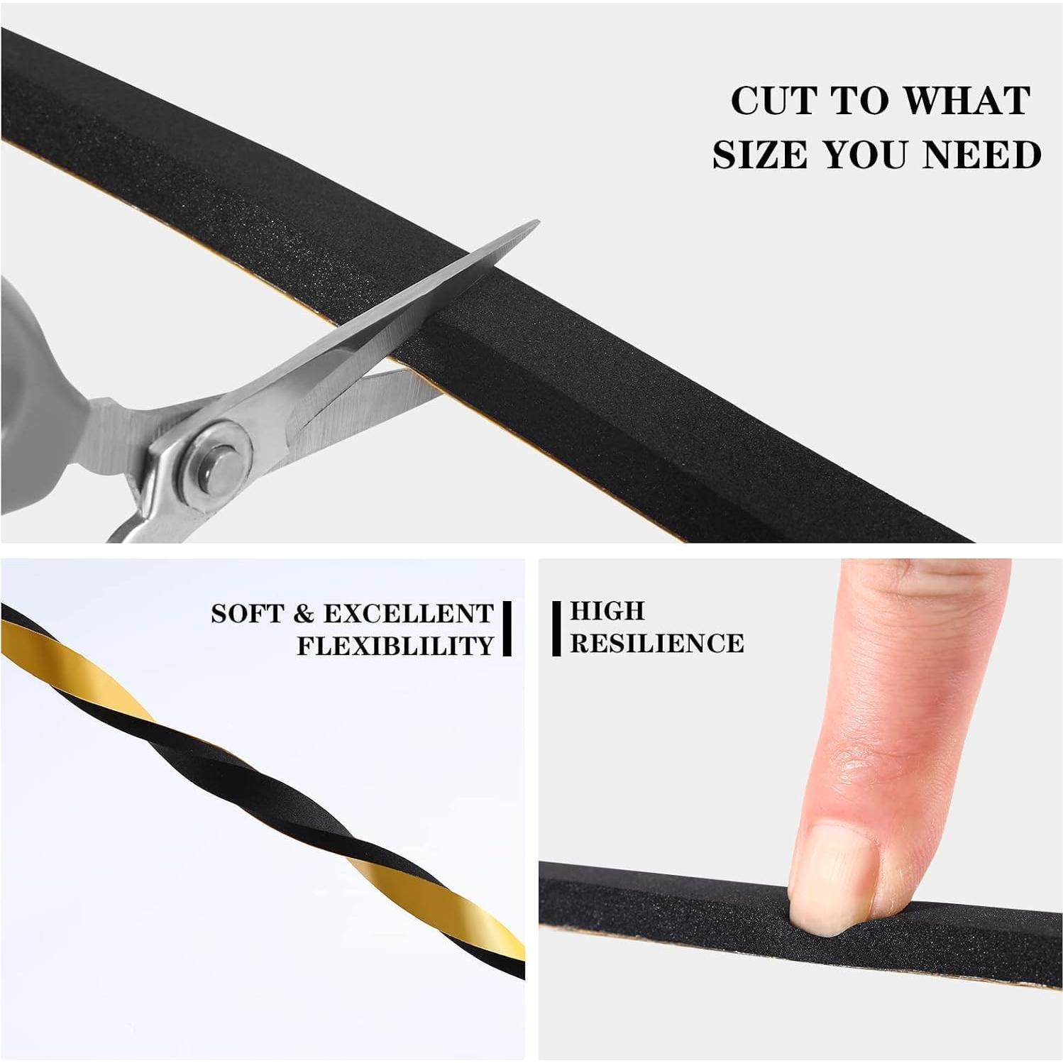 Tira de Sellado de Espuma GUKOY 10.06 m Negro Aislante