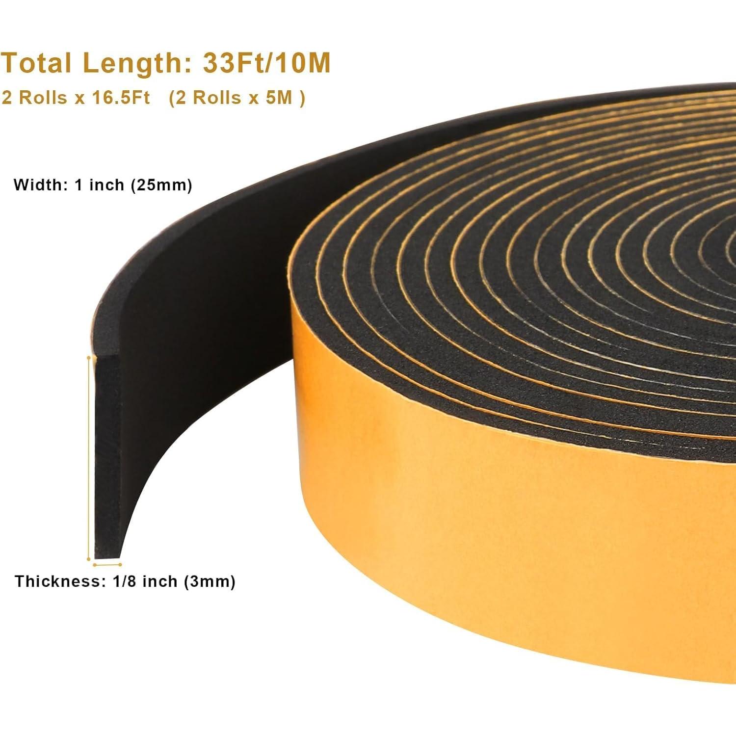 Tira de Sellado de Espuma GUKOY 10.06 m Negro Aislante