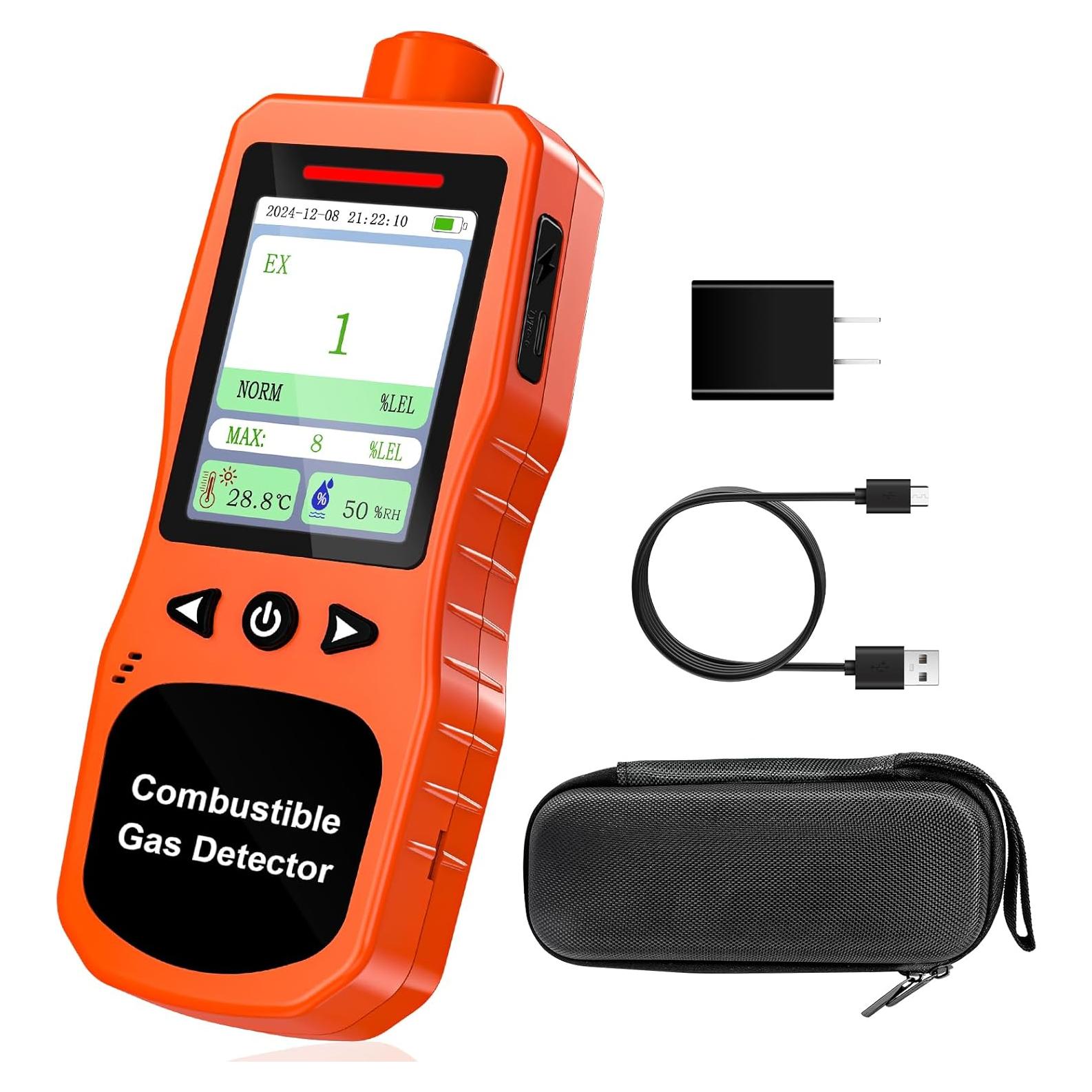 Detector de Fugas de Gas ZYKYCX ZY-Ex4000, Recargable 0-100% LEL