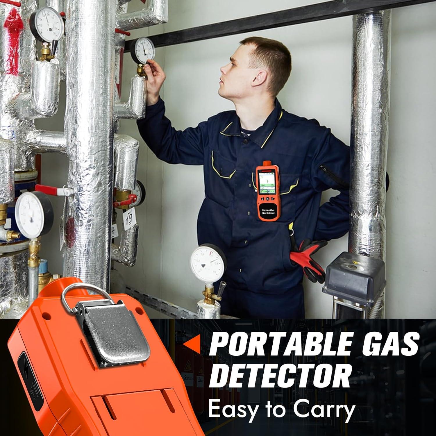 Detector de Fugas de Gas ZYKYCX ZY-Ex4000, Recargable 0-100% LEL