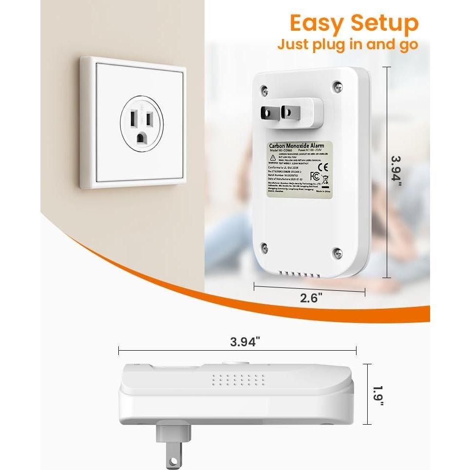 Detector de Gas y Monóxido de Carbono KIMROG WJ-GC960 2 en 1