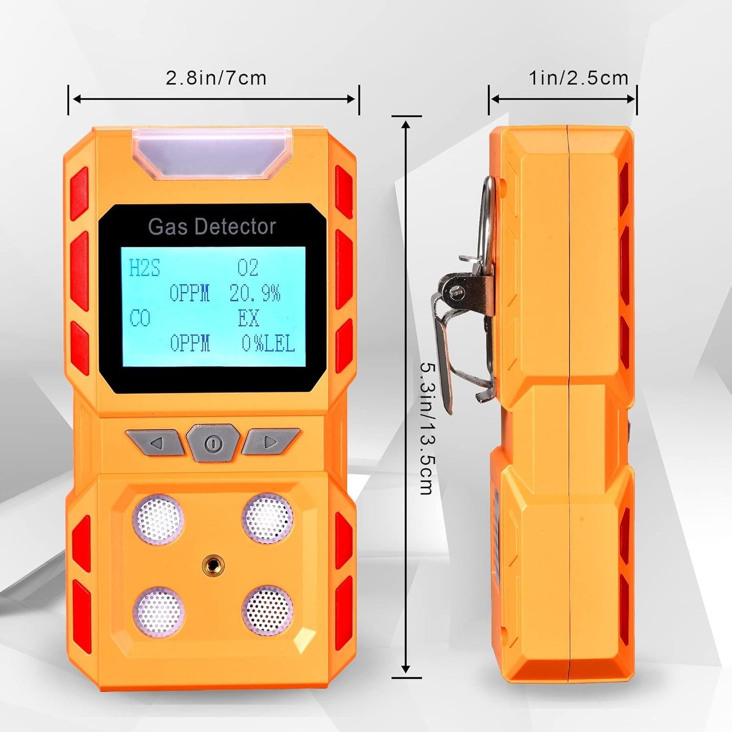 Detector de Gas Portátil Scondaor 4 en 1 con Pantalla LCD