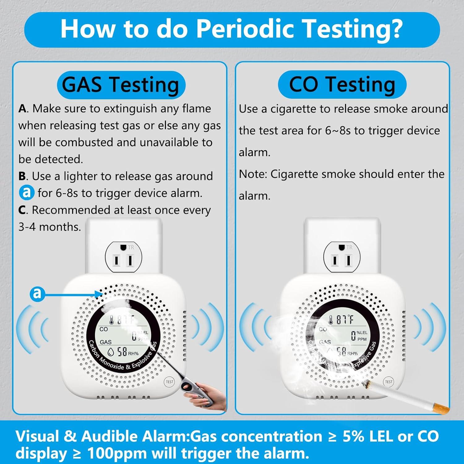 Detector de Fugas de Gas Natural y CO Leakbee YC302 Pro