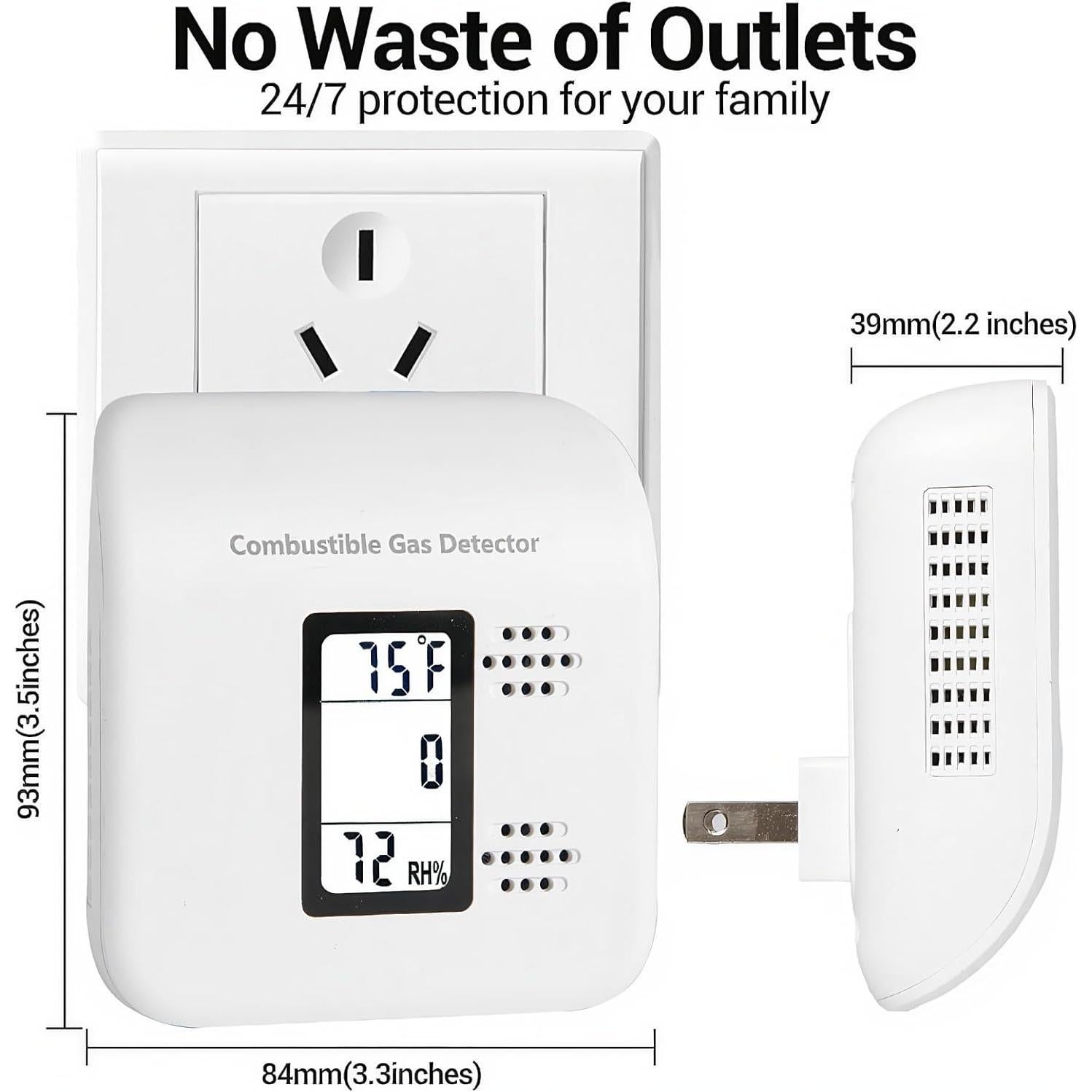 Detector de Fugas de Gas 3-en-1 EVITRY Y401 Pro Conectable
