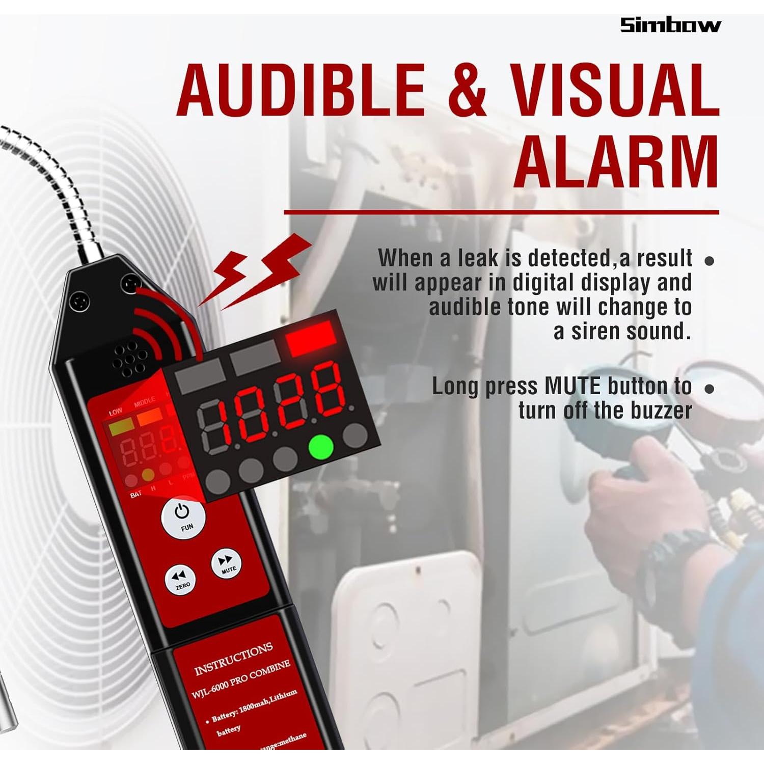 Detector de Fugas de Gas Refrigerante SIMBOW WJL-6000PRO