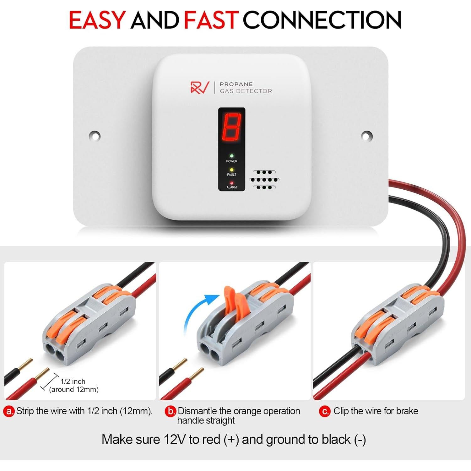 Detector de Gas Propano Leakbee R601 - Alarma Digital 12V CC