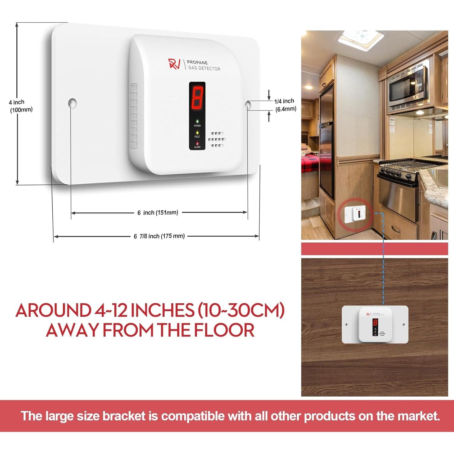 Detector de Gas Propano Leakbee R601 - Alarma Digital 12V CC
